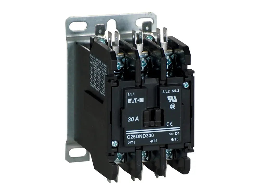 Eaton C25DND330A, 30A, 3-Pole Non-Reversing Contactor, 110/120V, 50/60Hz