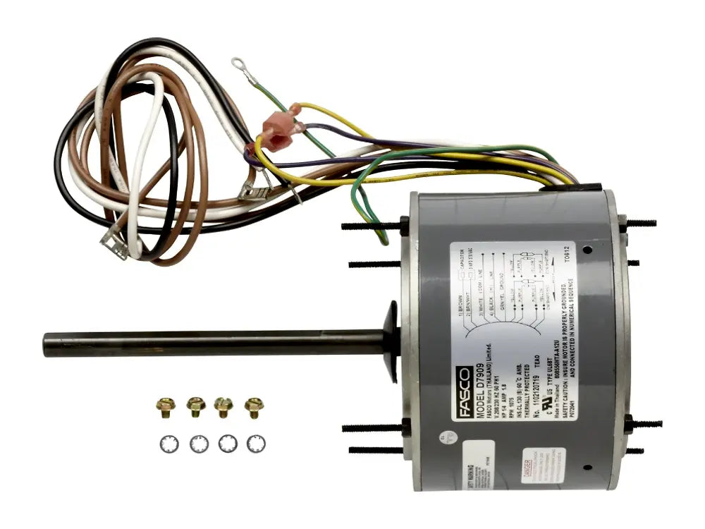 Fasco D7909, 1/4HP 208-230V AC Motor 1075RPM