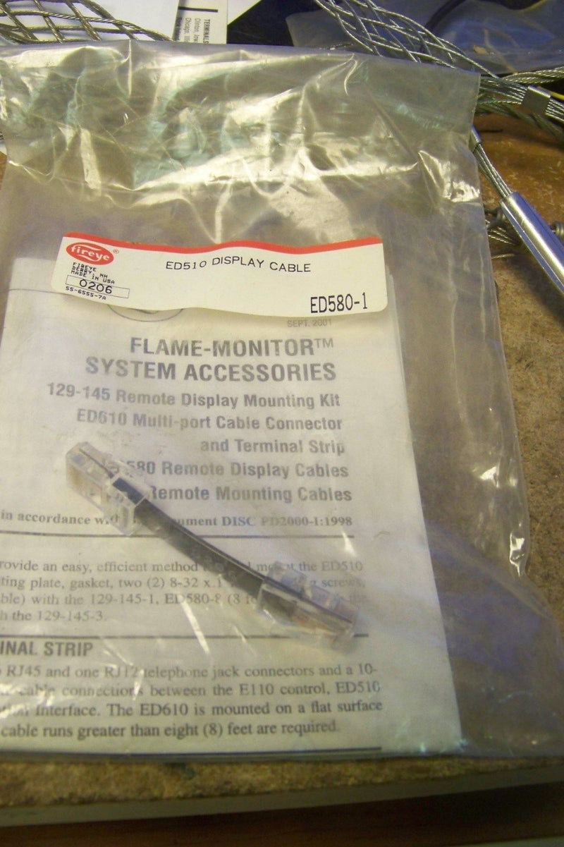 Fireye ED580-1, 1.25" Remote Display Cable ED510