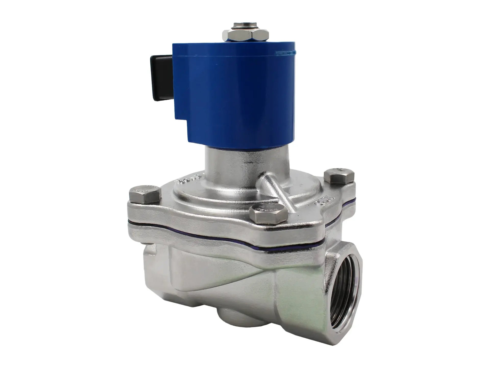 GC Valves S201YF02J7FG9, 1" NC SS Valve, 0-100 PSI Air, 0-50 PSI Water with DIN Connector