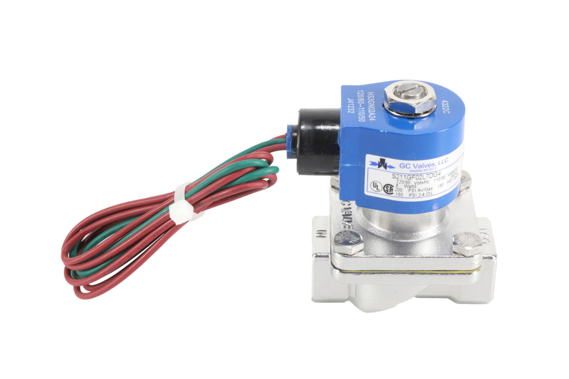 GC Valves S211GF02L7DG4, 1/2" NC SS Solenoid Valve Body