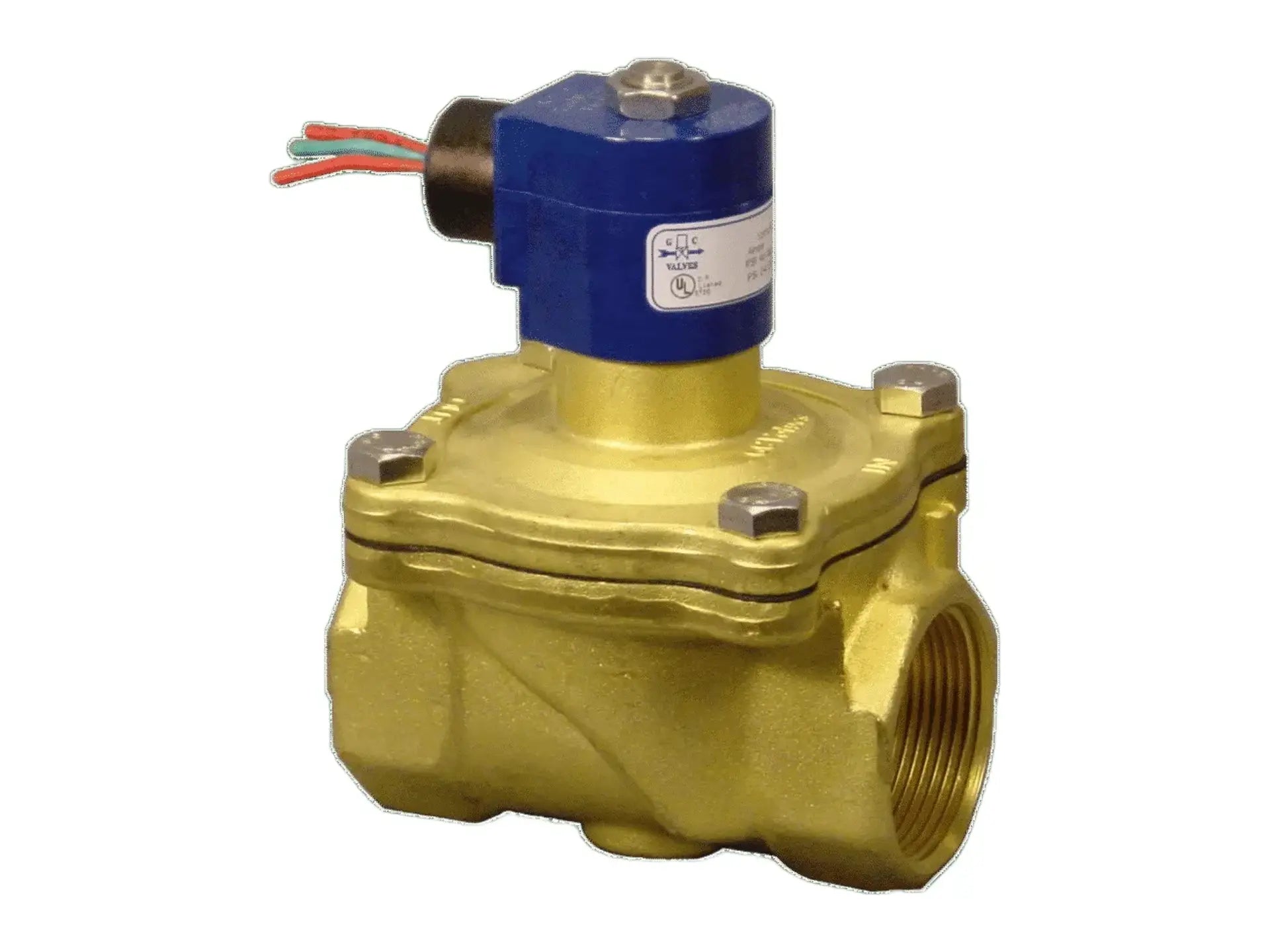 GC Valves S211GF02V5JJ2, 2" NC Solenoid Valve, 120V, 5-150# Water, 5-200# Air