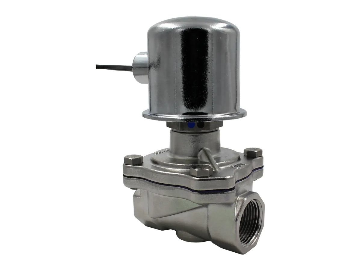 GC Valves S271AF02L7FG9, 1" NC 120V Stainless Steel Valve, Zero Differential