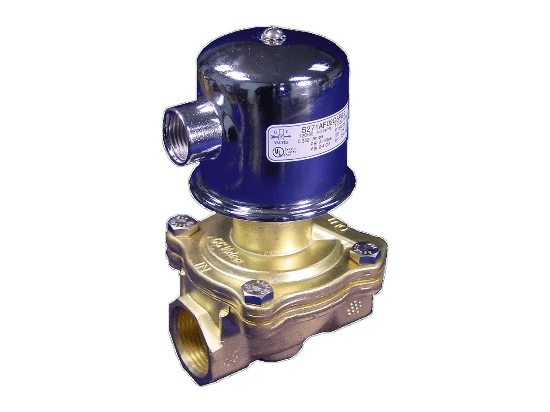 GC Valves S271GF02N5FG9, 1" NC Solenoid Valve, 120V, 0-125 PSI Nitrile