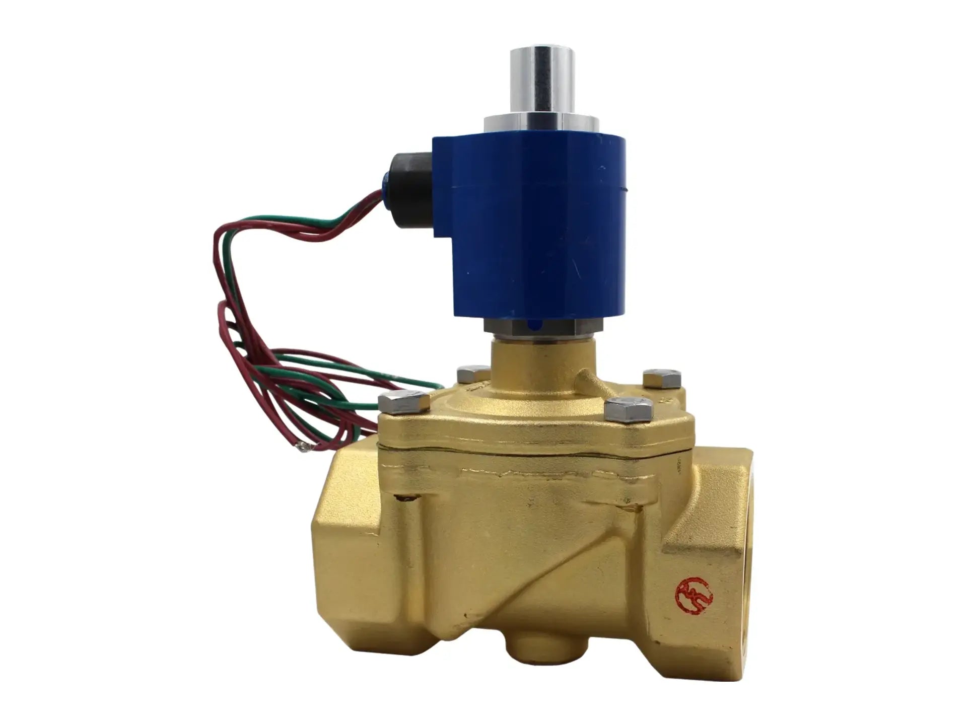 GC Valves S272GH02C5JJ2, 2" NPT 2-Way NO Solenoid Valve, Brass, 120VAC