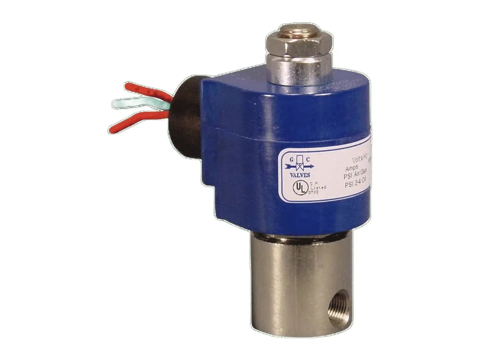 GC Valves S302GF02V3BE1, 1/4" NO Solenoid Valve, 120V SS/Viton, 0-40 PSI