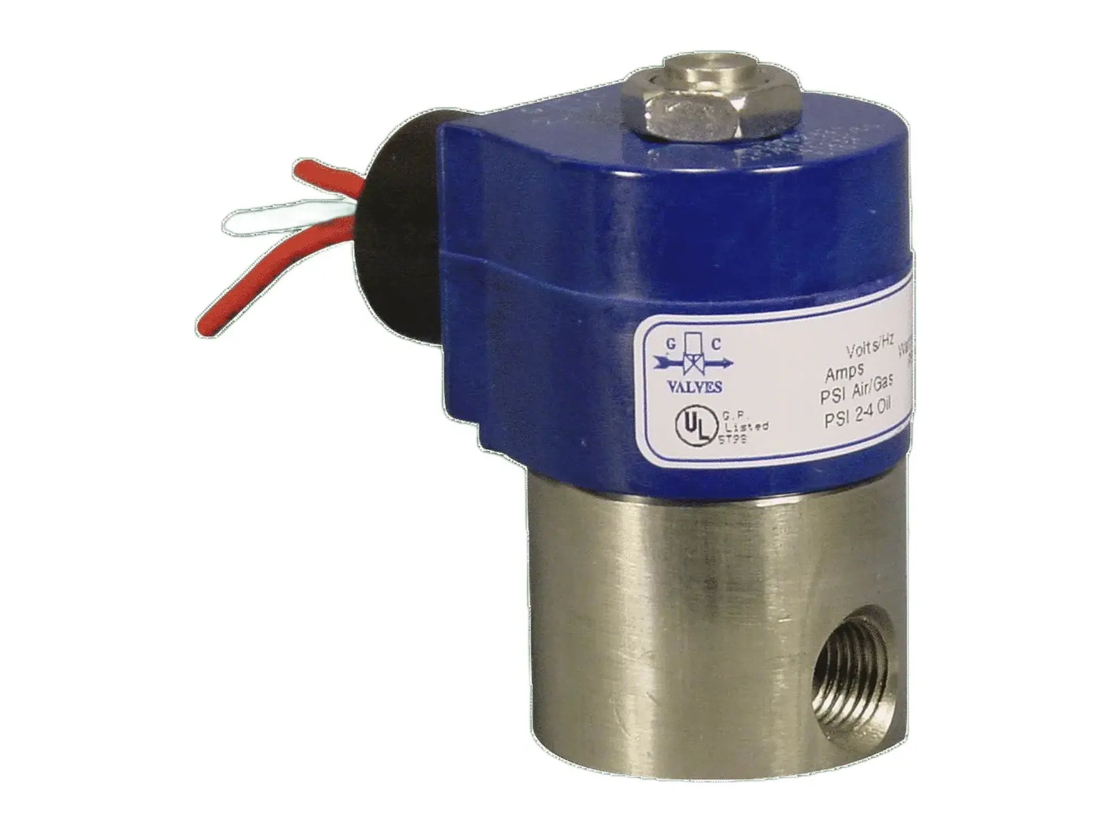 GC Valves S311GF02V2AC3, 1/8" SS Solenoid Valve NC, 0-770 PSI Air/Water/Oil