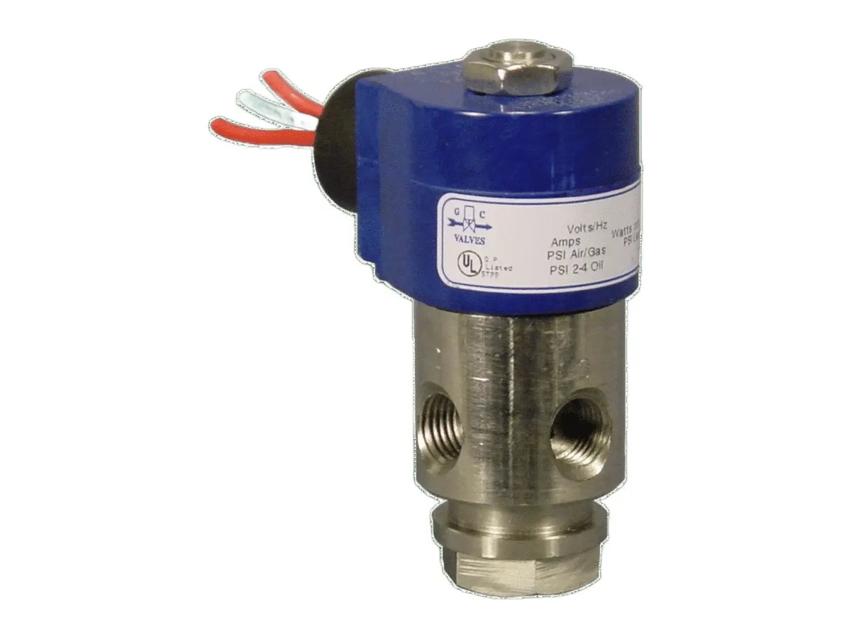 GC Valves S333GF02N3AC5, 1/8" 120V 3-Way NC Valve, 0-100 PSI