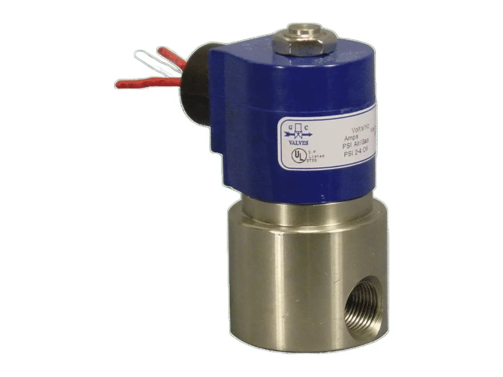 GC Valves S401GF24V1DF5, 1/2" NC SS 24VAC Viton Solenoid Valve