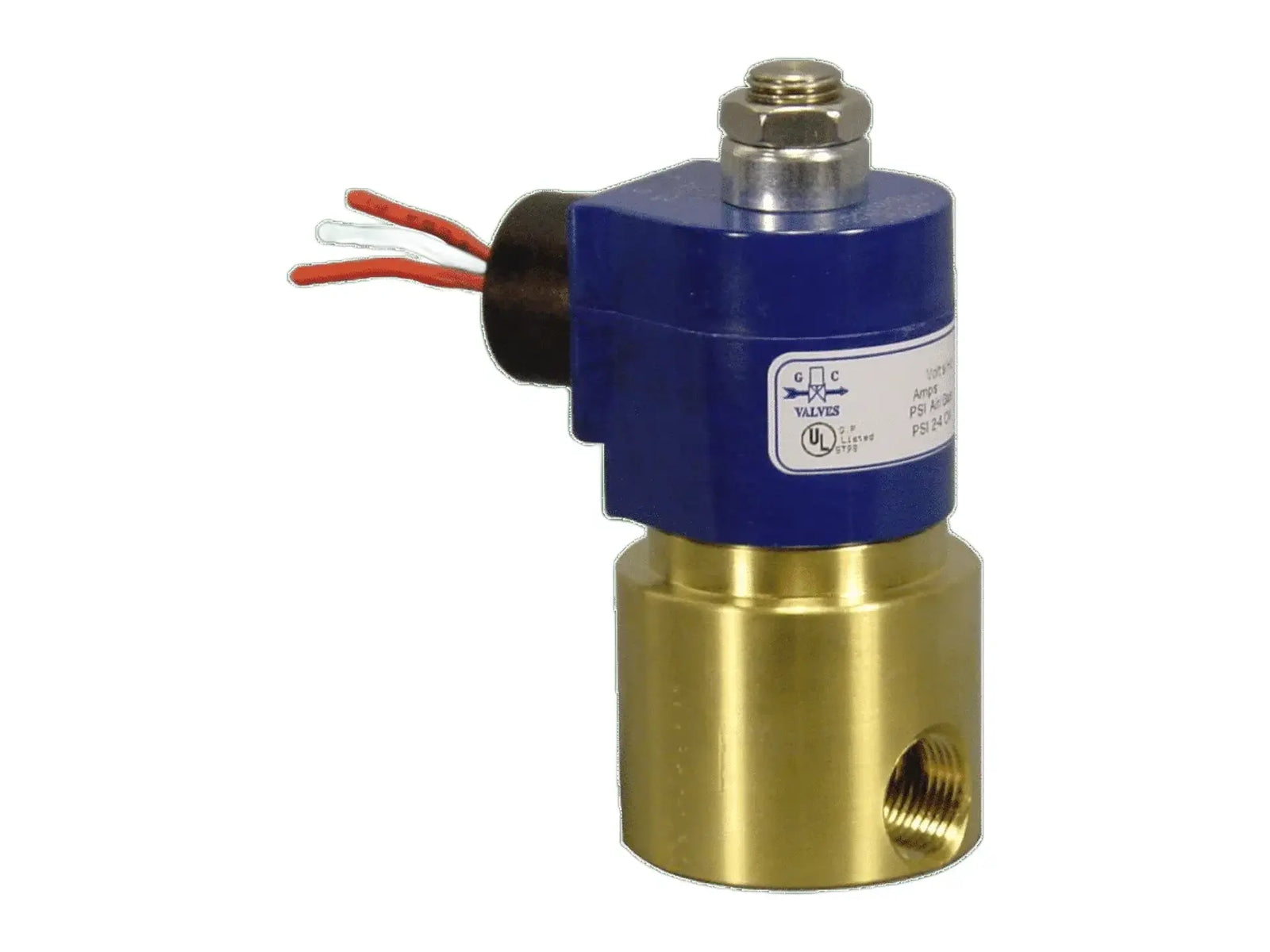 GC Valves S402GF02V9BF5, 1/4" 120V NO Brass Valve, 0-300 PSI