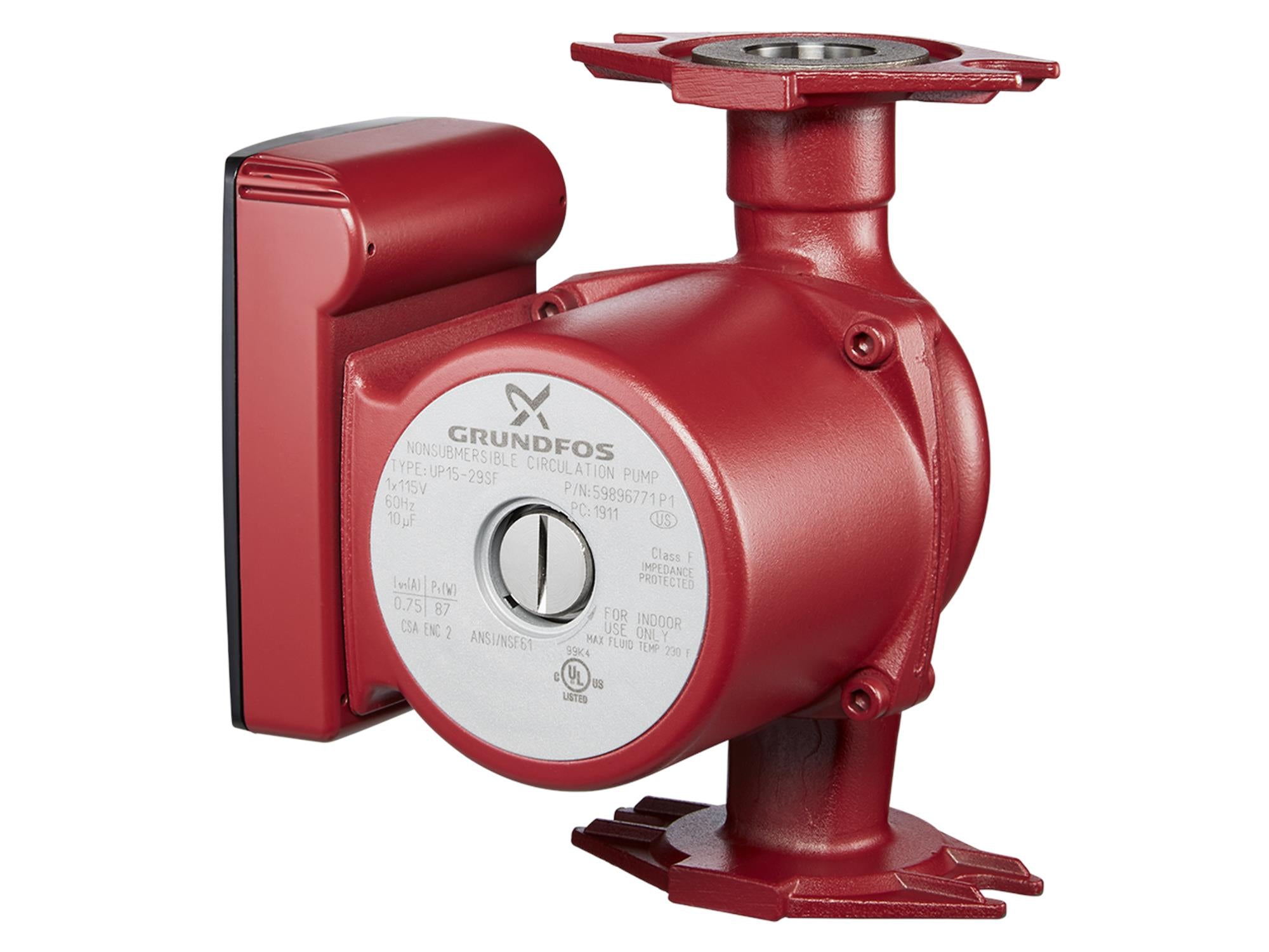 Grundfos 59896213, UP15-10B5 Circulator Pump 1/25HP 115V