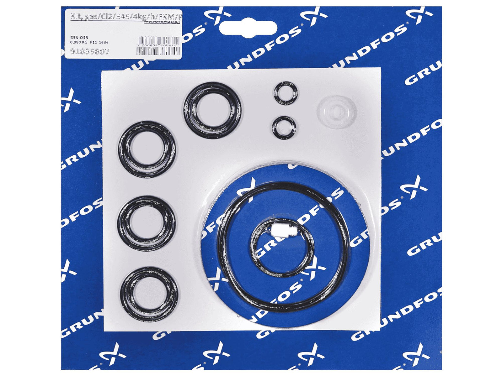 Grundfos 91835807, Gas Cl2 Kit 545 4kg/h FKM PTFE Wear Part
