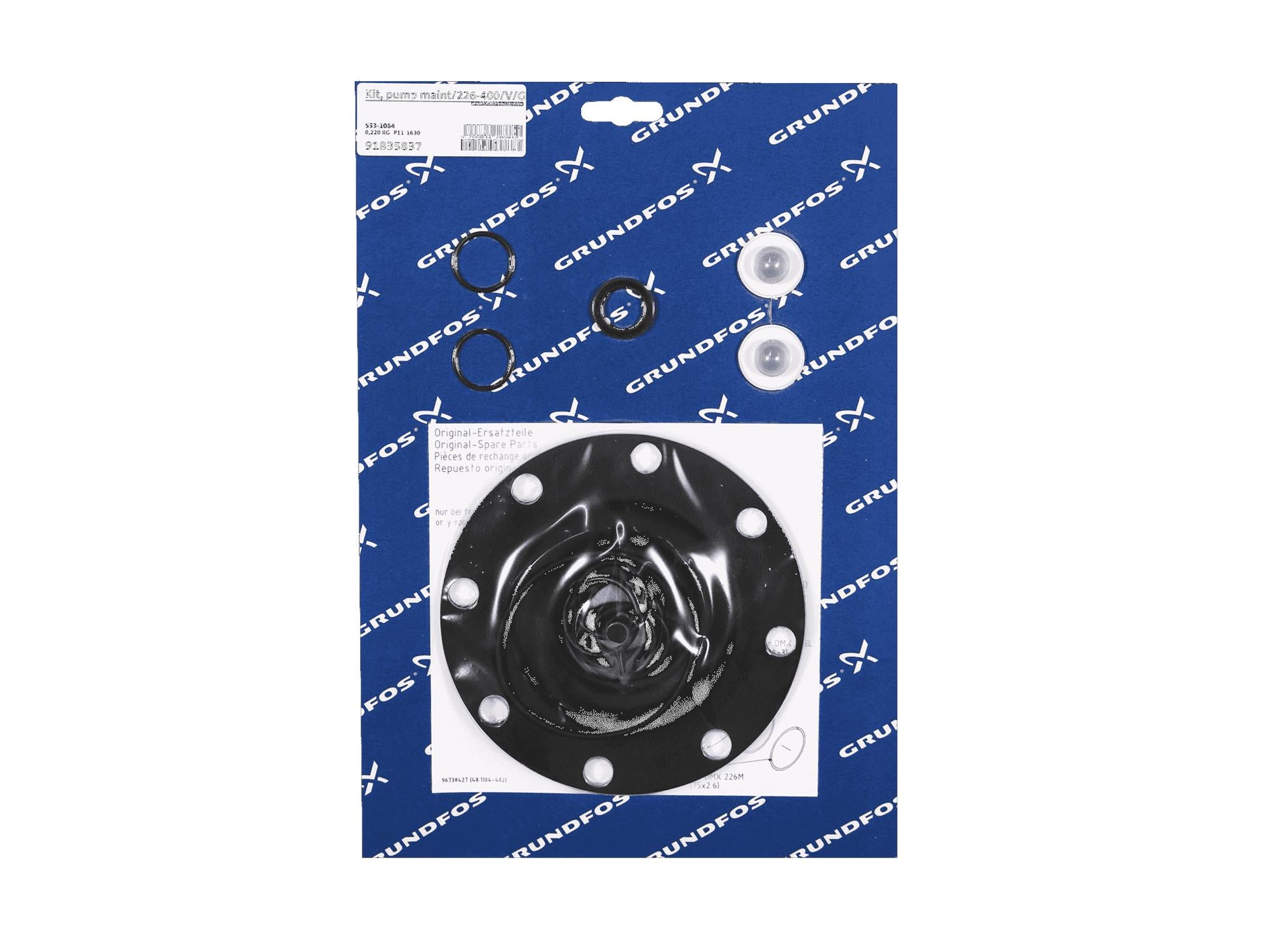 Grundfos 91835837, Maintenance Kit for Pump Model 226-400 V G