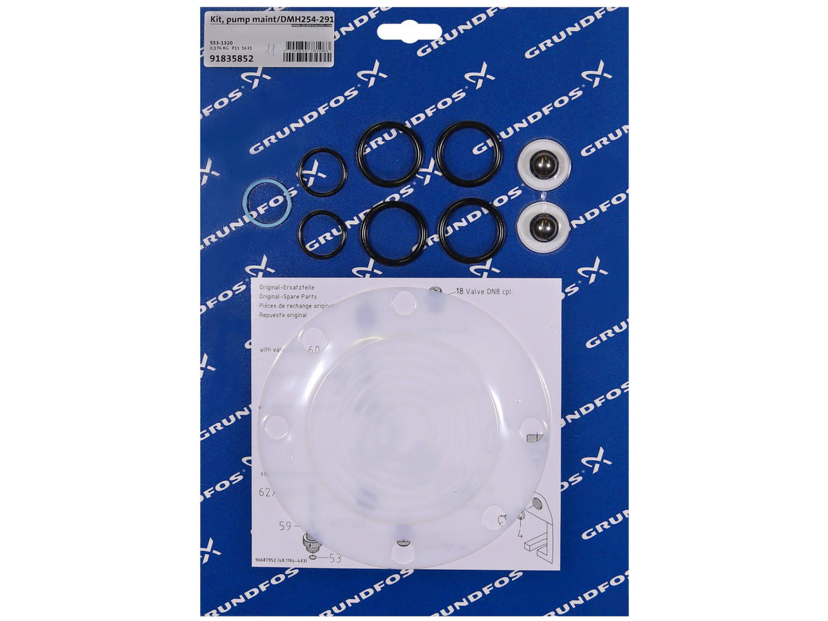 Grundfos 91835852, Maintenance Kit for Pump DMH254-291 PVC E SS