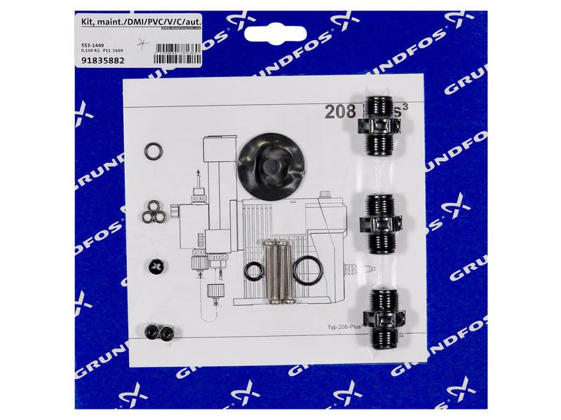 Grundfos 91835882, Maintenance Kit for DMI PVC V C Auto Deaer Calibration