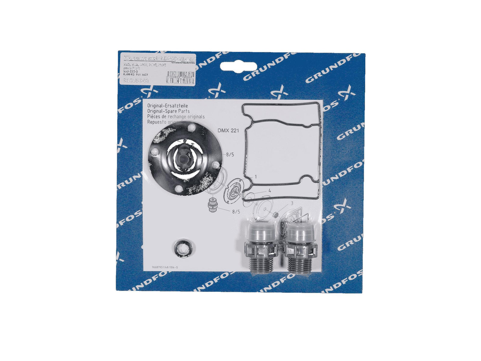Grundfos 91835948, Maintenance Kit for Pump DMX221-16 PVC T T