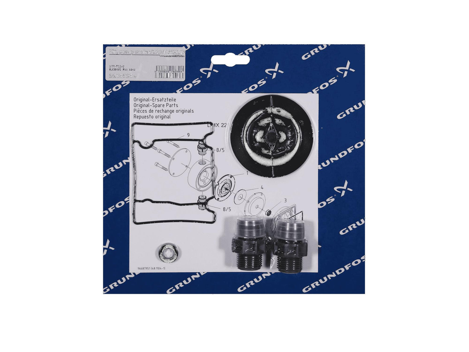 Grundfos 91835954, Maintenance Kit for Pump 220 DMX221-35 PVC T T