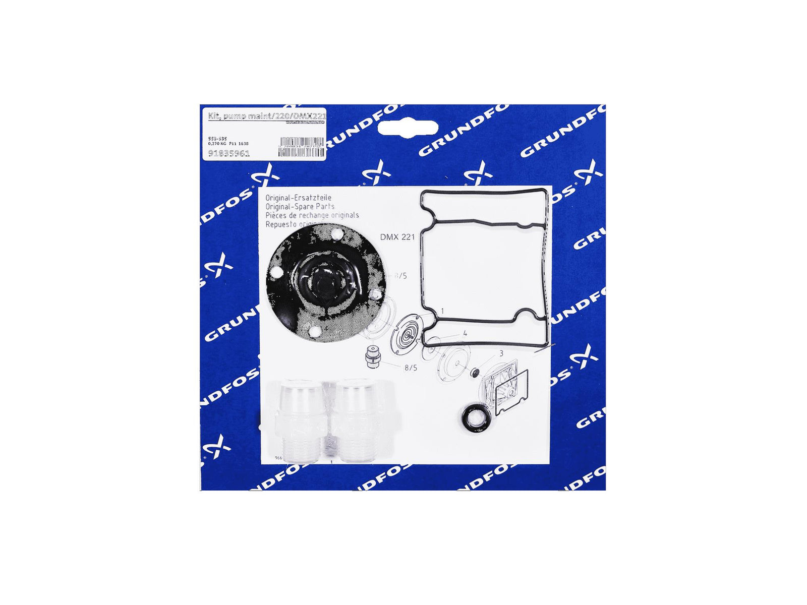 Grundfos 91835961, Maintenance Kit for Pump DMX221-16 PV T T