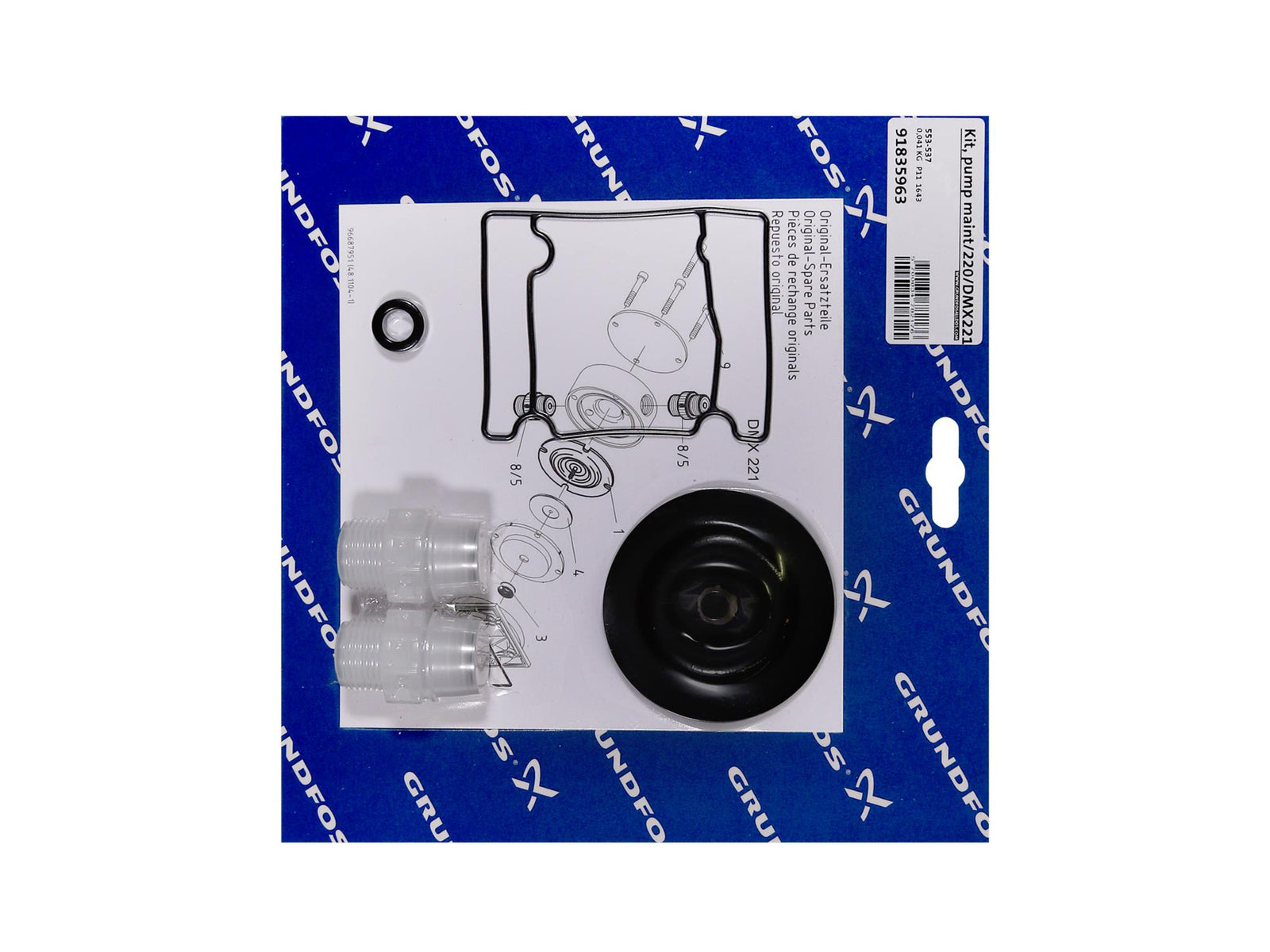 Grundfos 91835963, Maintenance Kit for Pump DMX221-35 PV T T