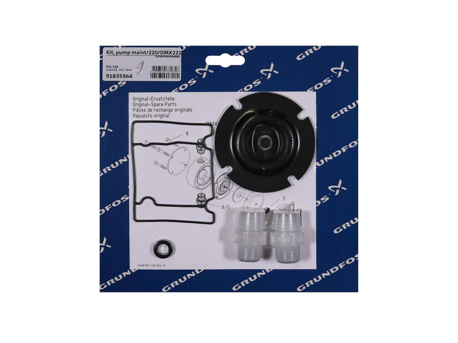 Grundfos 91835964, Maintenance Kit for Pump DMX221-50 PV T T