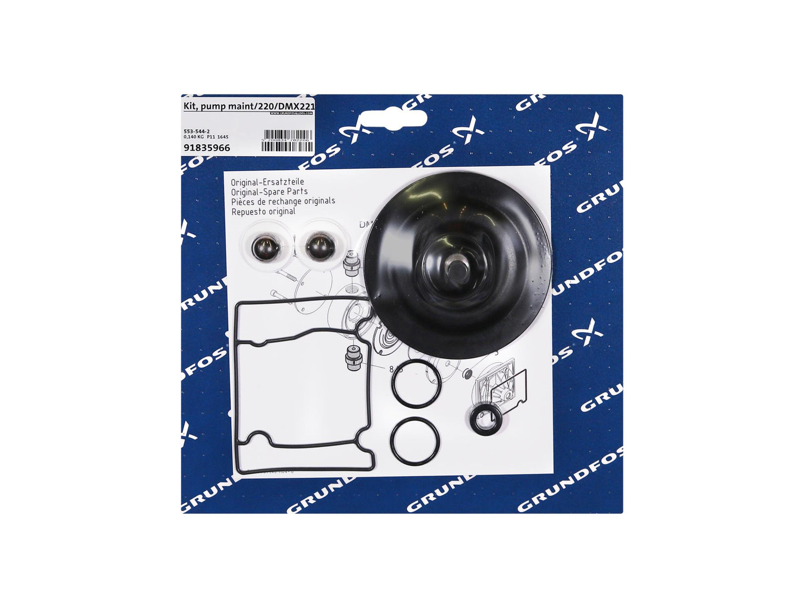 Grundfos 91835966, Maintenance Kit for Pump DMX221-75 PVC E SS