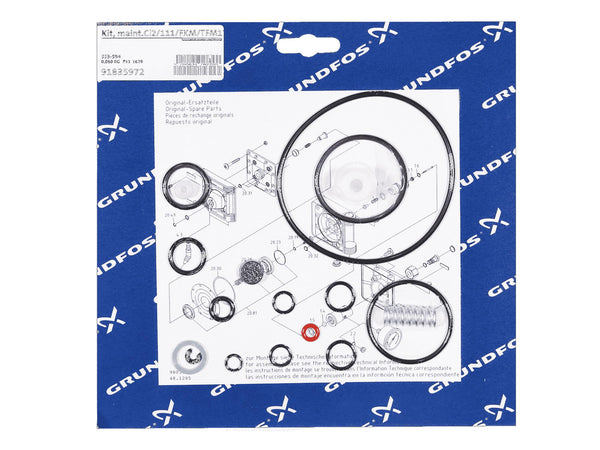 Grundfos 91835972, Maintenance Kit Cl2/111/FKM/TFM1700 Full Vac