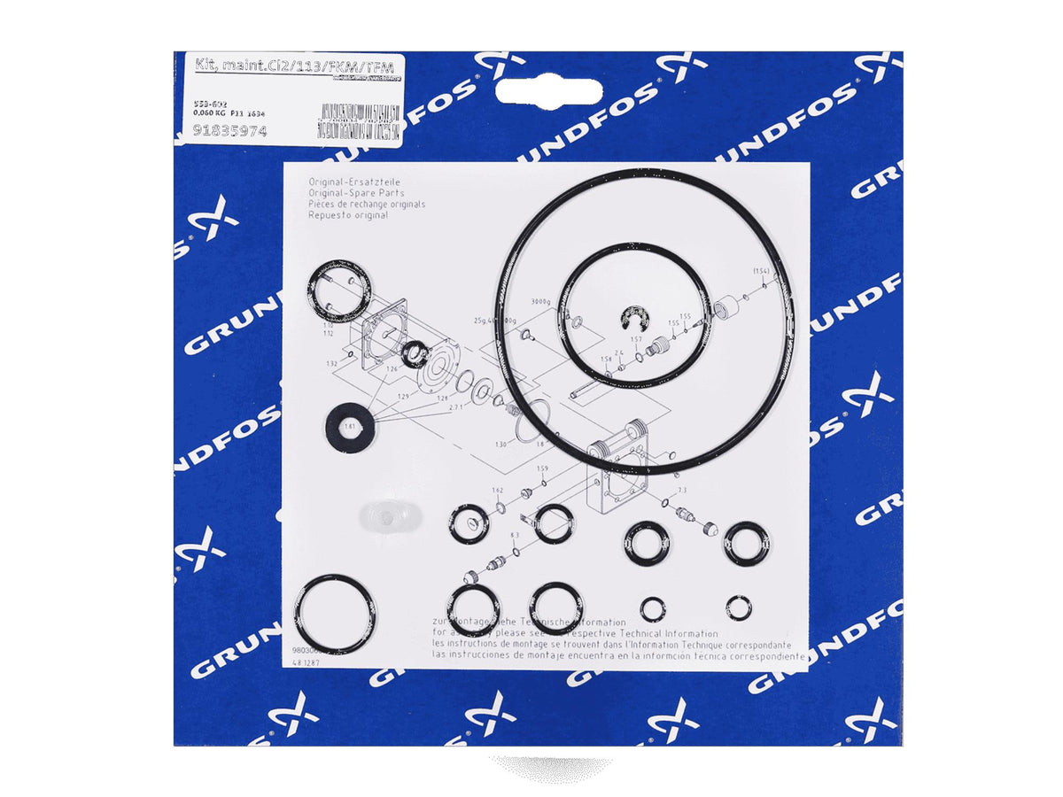 Grundfos 91835974, Maintenance Kit Cl2 VGA-113 with Differential Regulator