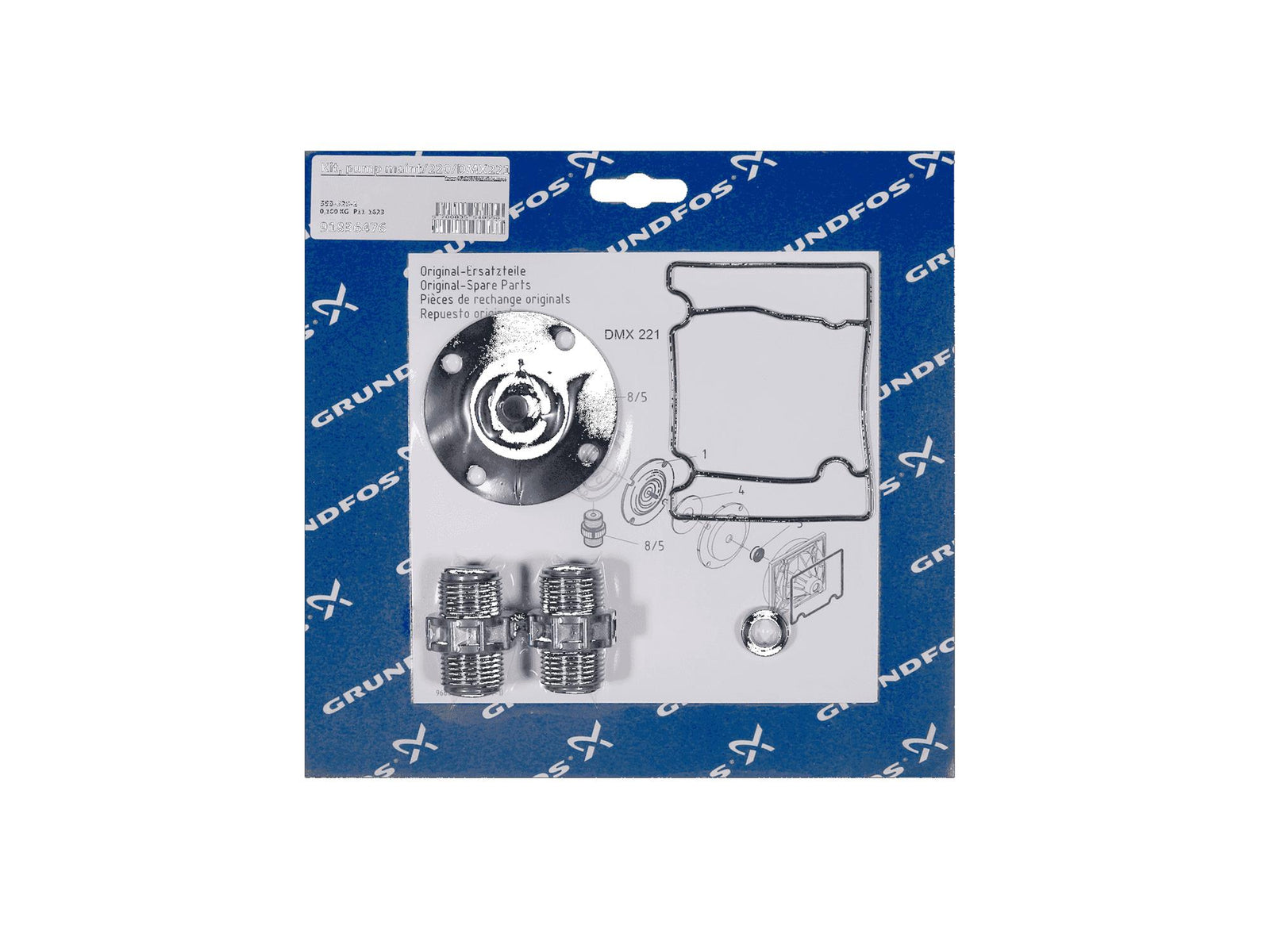 Grundfos 91836476, Maintenance Kit for Pump 220 DMX221-16 PVC E SS