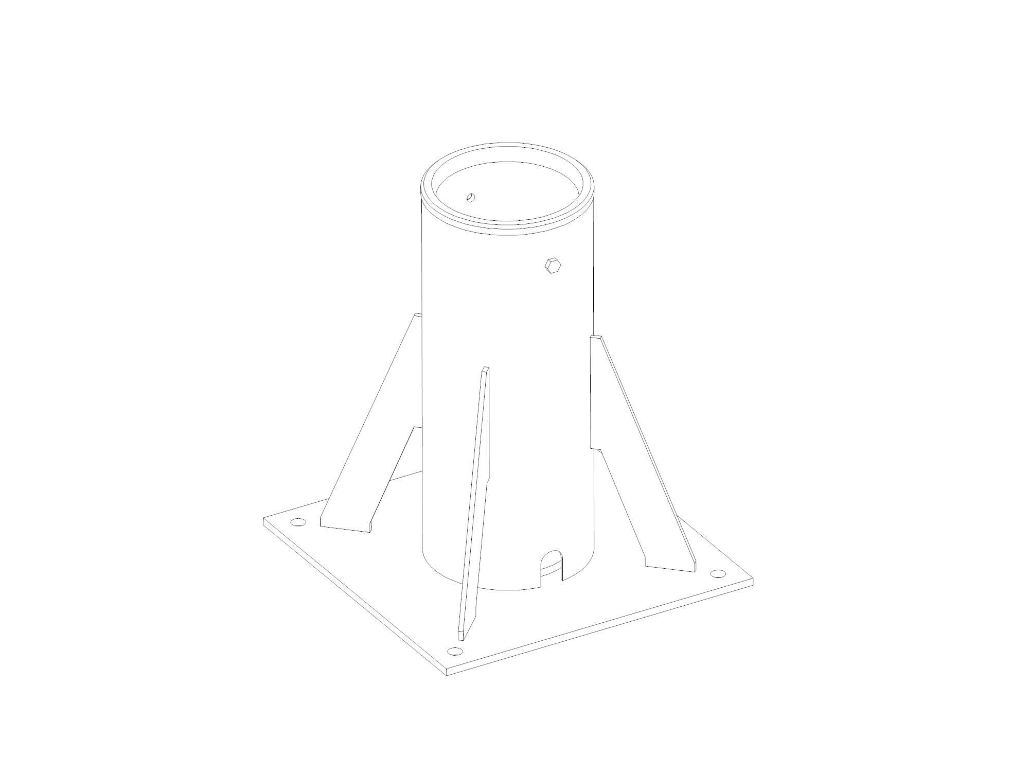 Grundfos 95037665, Bottom Fixation for Crane 100kg A4