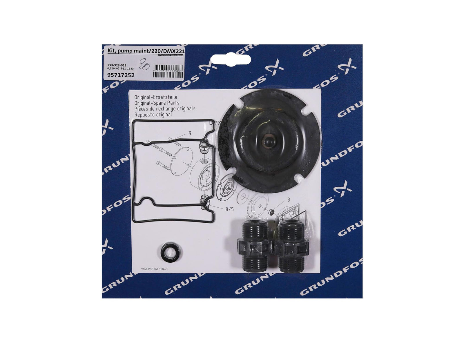 Grundfos 95717252, Maintenance Kit for Pump 220 DMX221-50 PVC V G