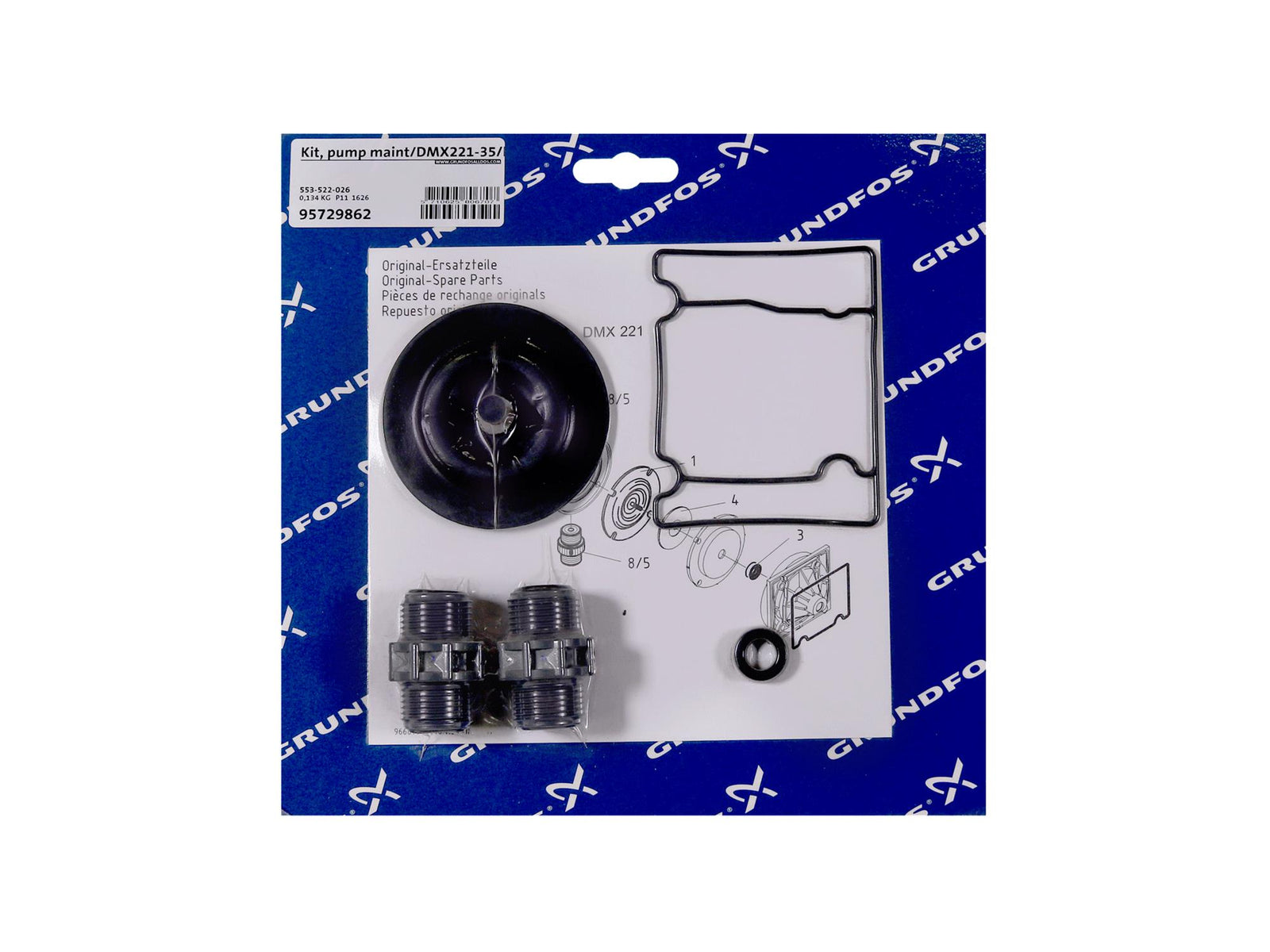 Grundfos 95729862, Maintenance Kit for Pump DMX221-35 PVC E T
