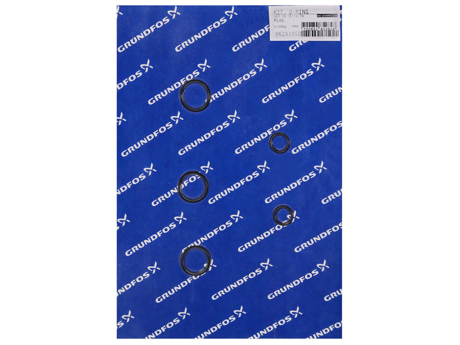 Grundfos 96293950, S Fr 72/74/78 Plug O-Ring Kit