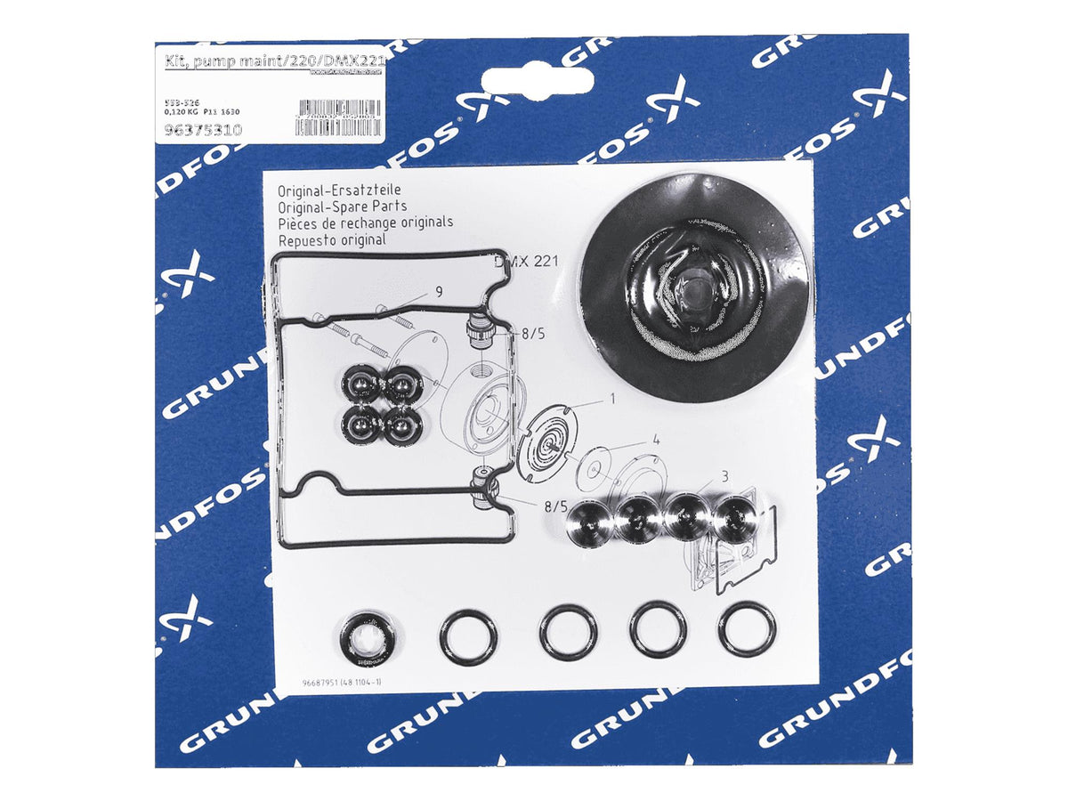 Grundfos 96375310, Maintenance Kit for Pump DMX221-27 SS V SS