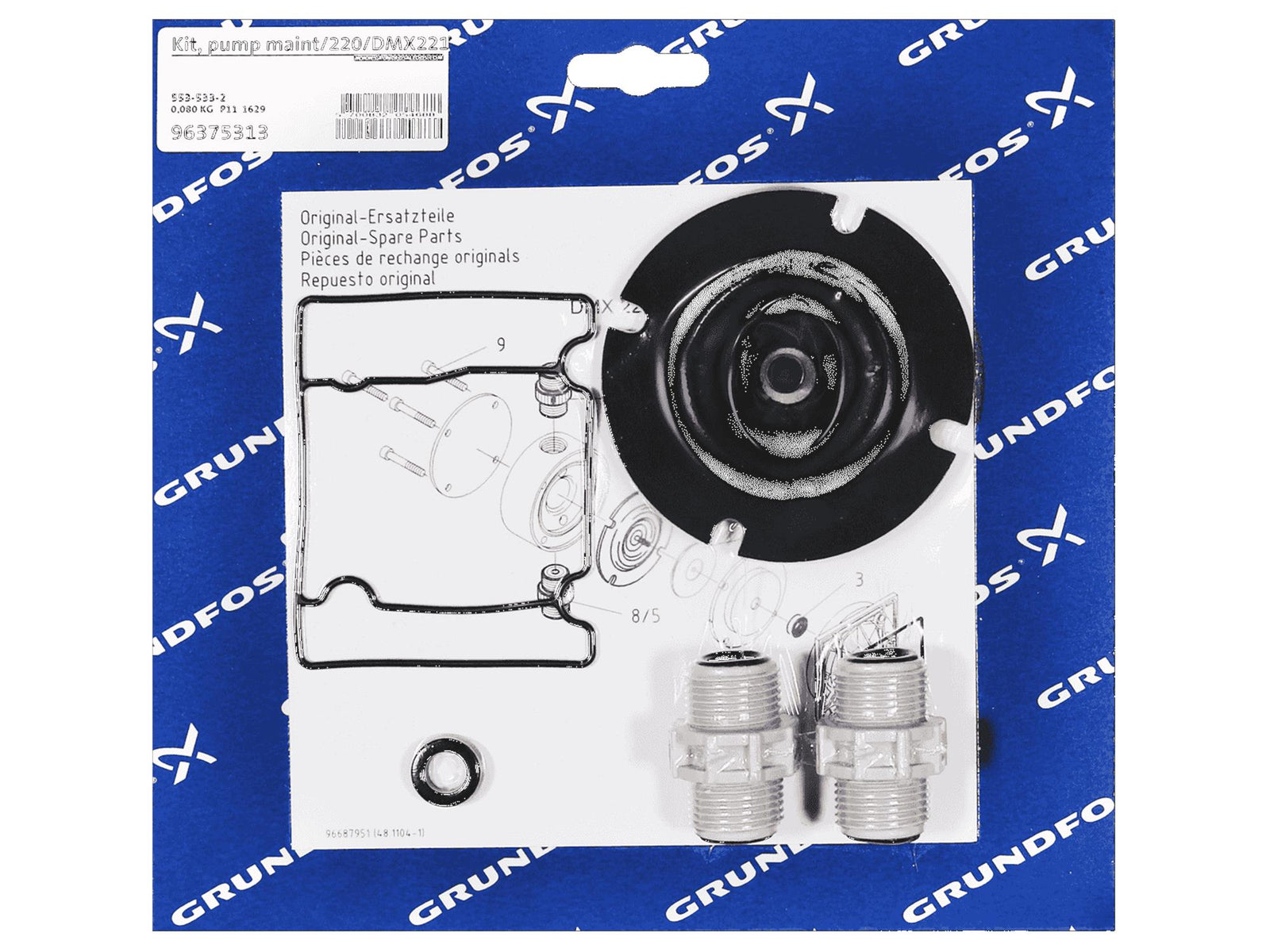 Grundfos 96375313, Maintenance Kit for Pump DMX221-50 PP E T