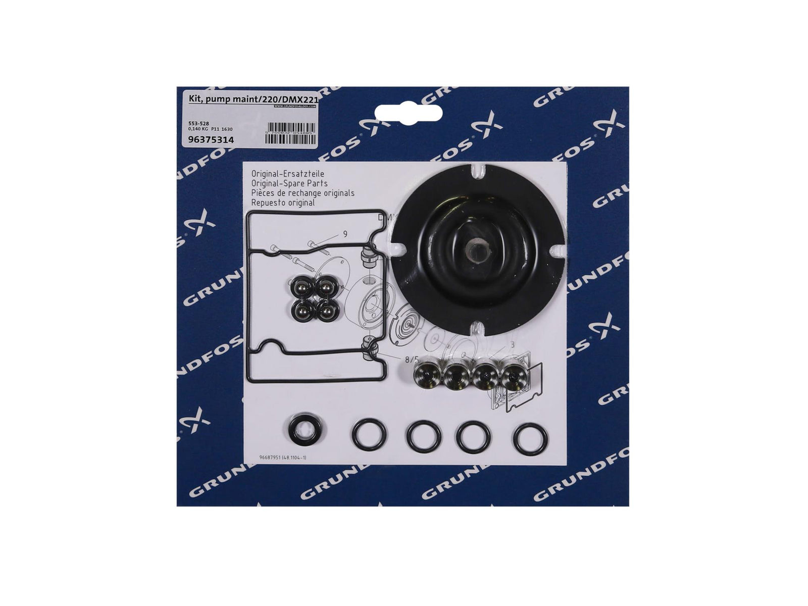 Grundfos 96375314, Maintenance Kit for Pump DMX221-50 SS V SS