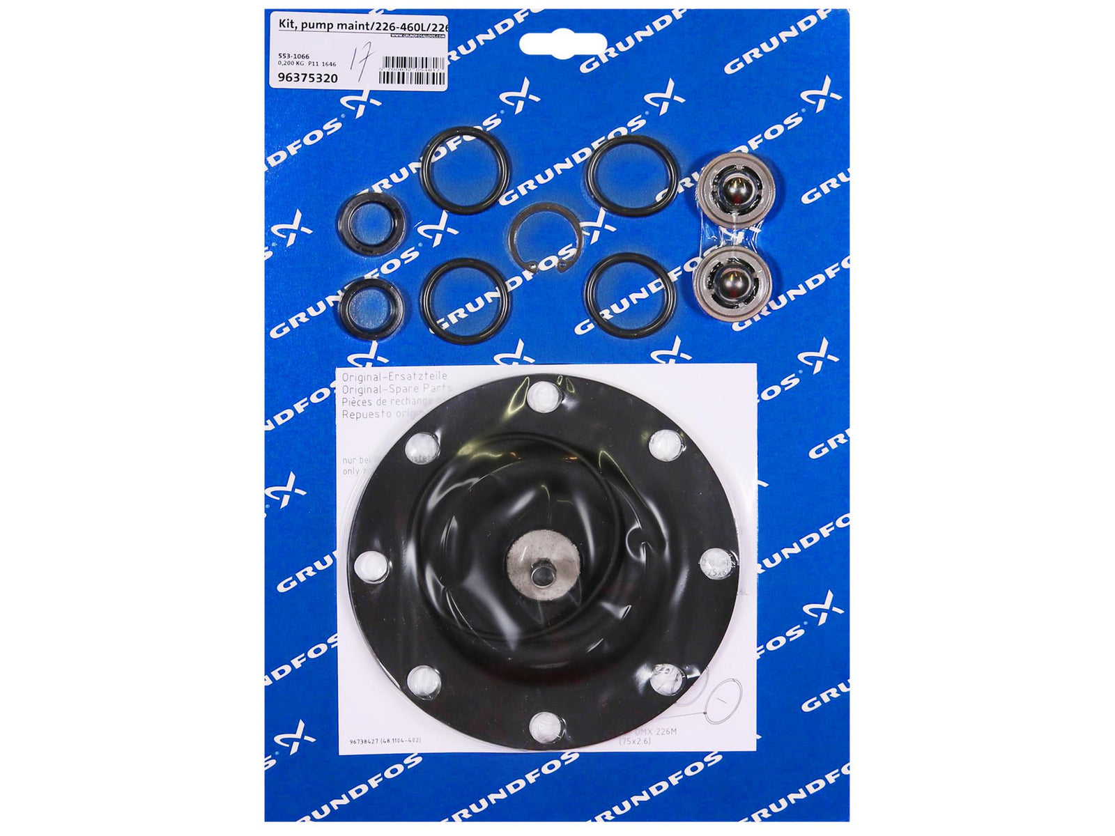 Grundfos 96375320, Maintenance Kit for Pump 226-460L/226-380M/V/SS