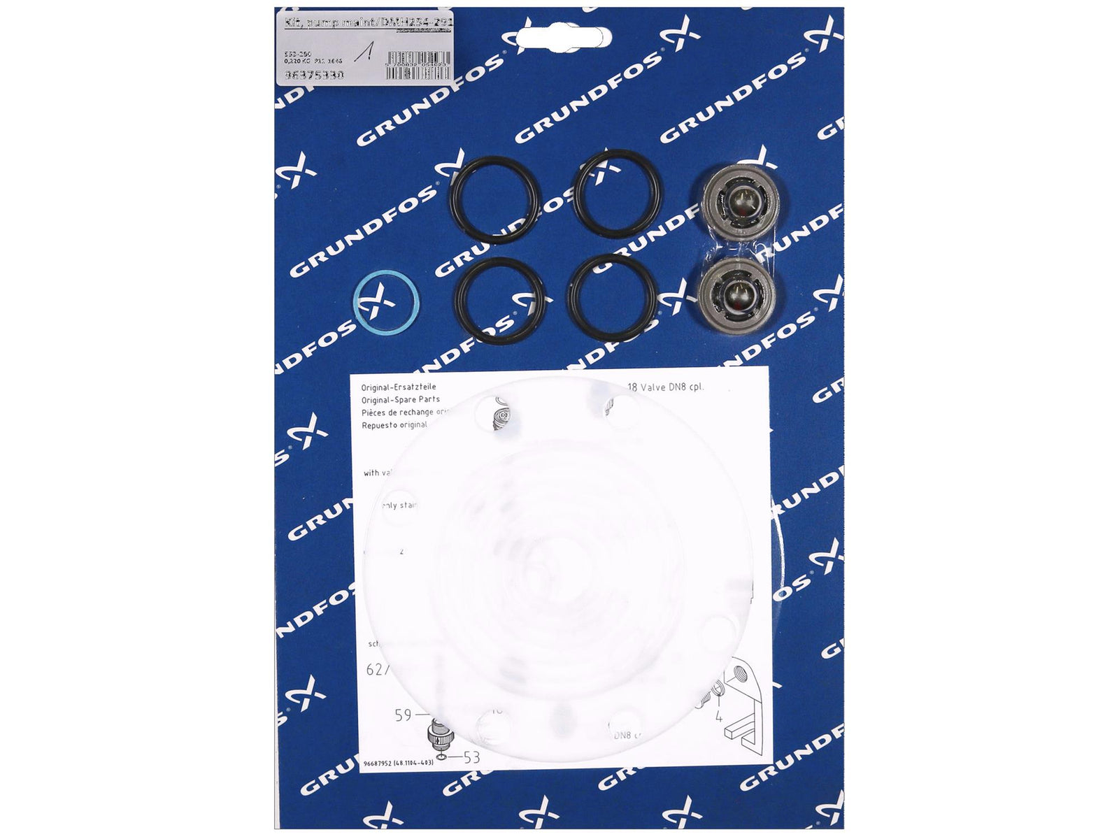 Grundfos 96375330, Maintenance Kit for Pump DMH254-291 SS V SS