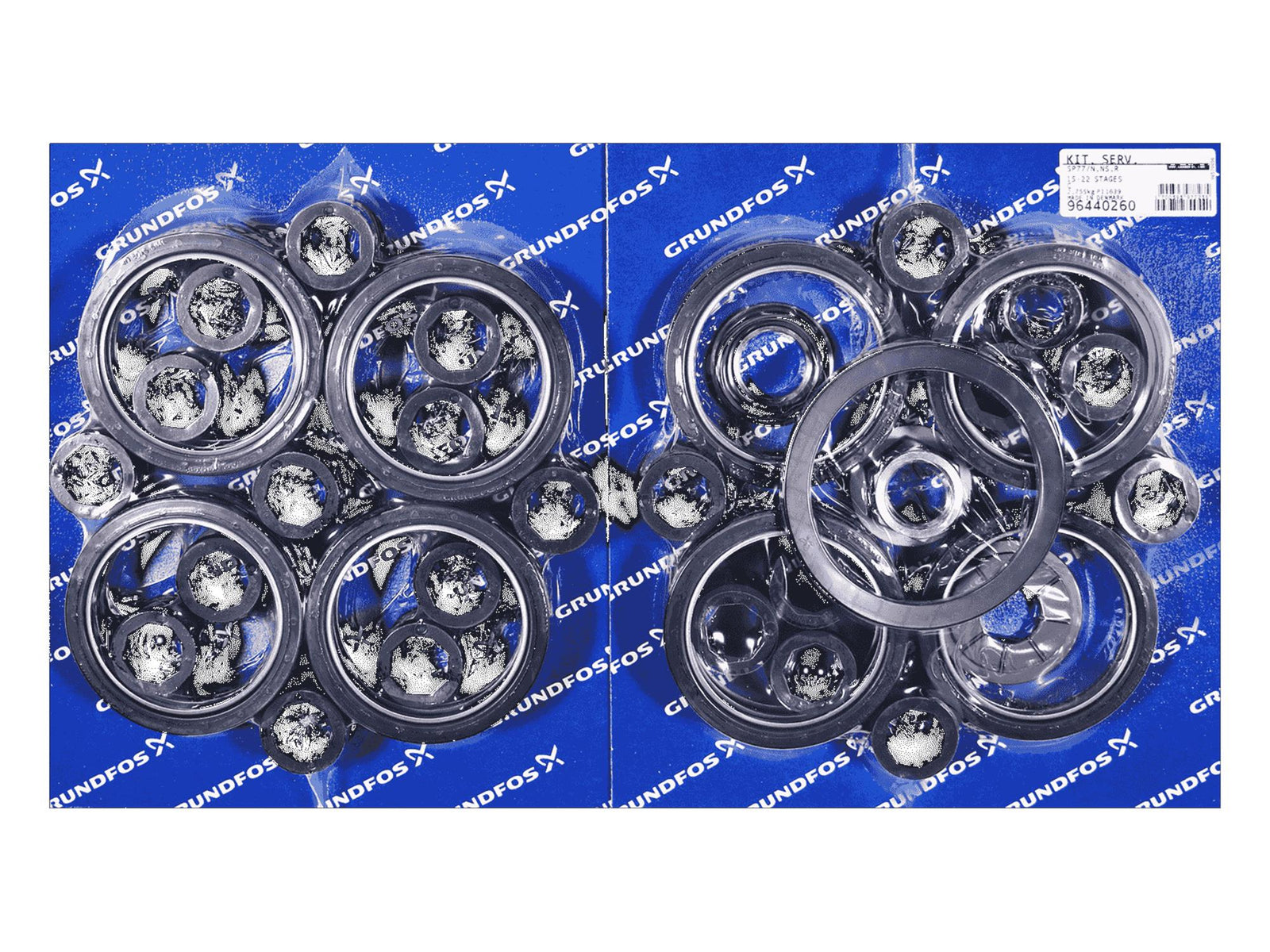 Grundfos 96440260, Wear Parts Kit SP77-22 Stages NBR Model C