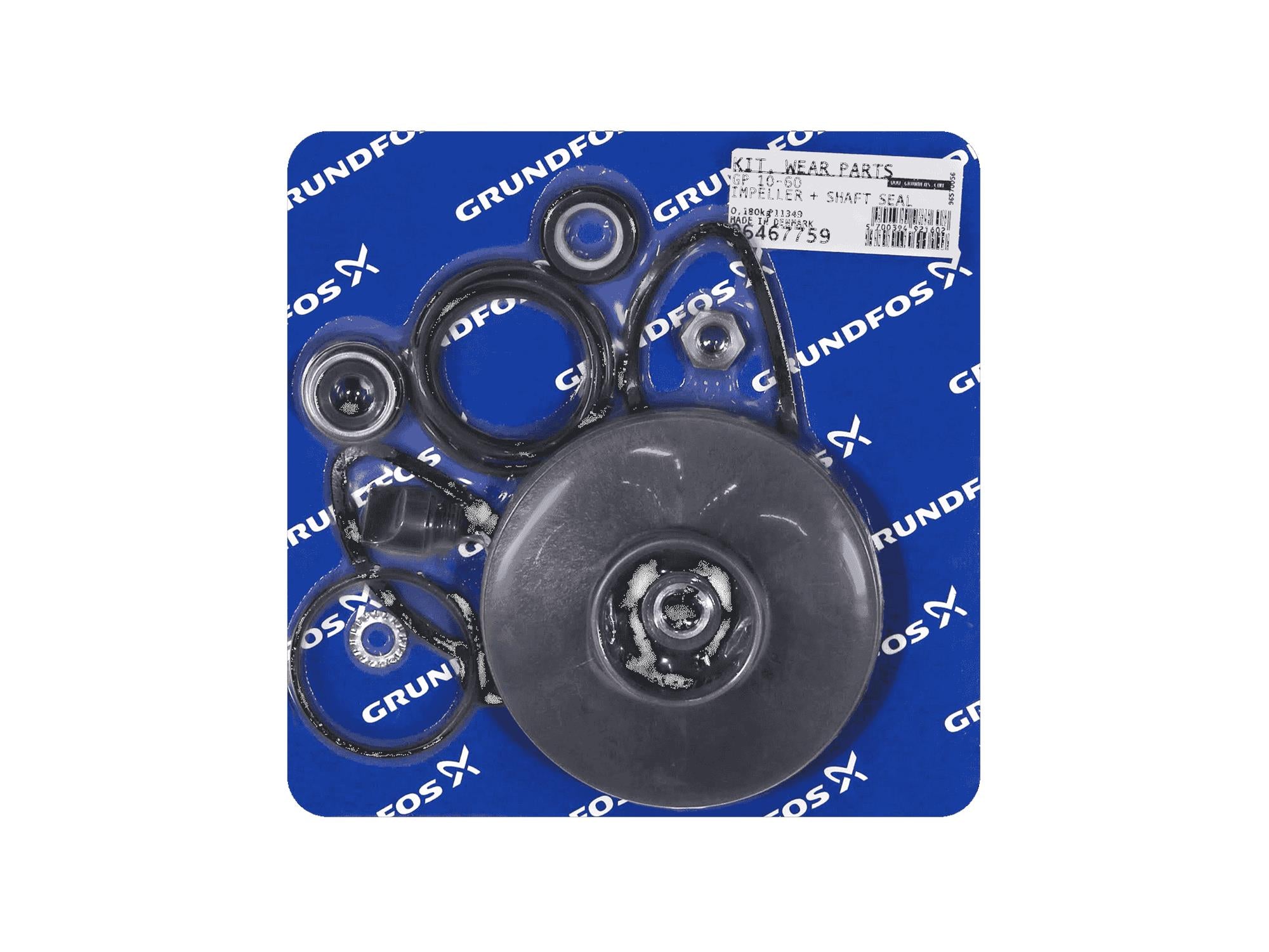Grundfos 96467759, Wear Part Kit with GP10-60 Impeller and Shaft Seal