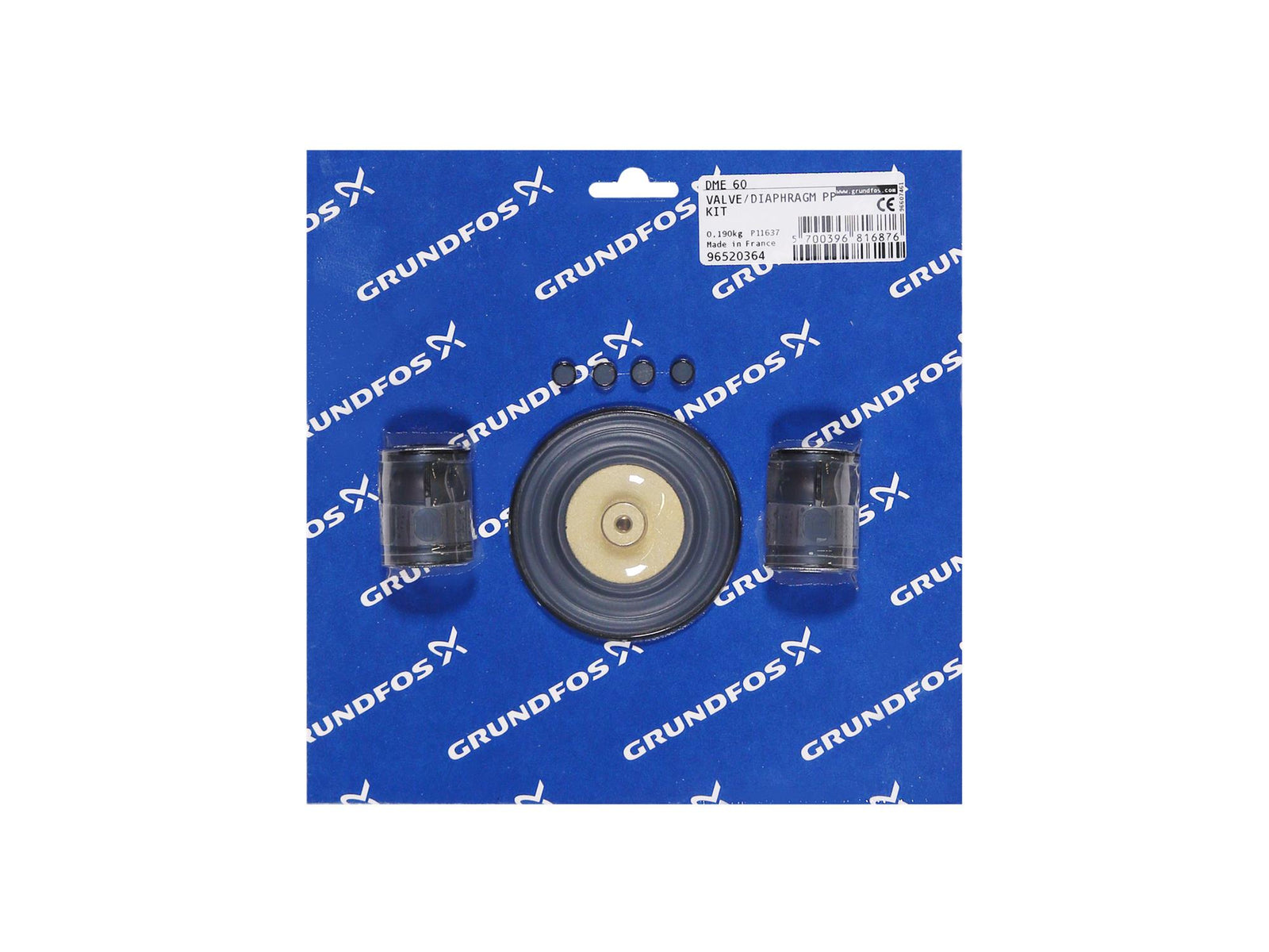 Grundfos 96520364, Valve Diaphragm Kit DME 60 PP E C