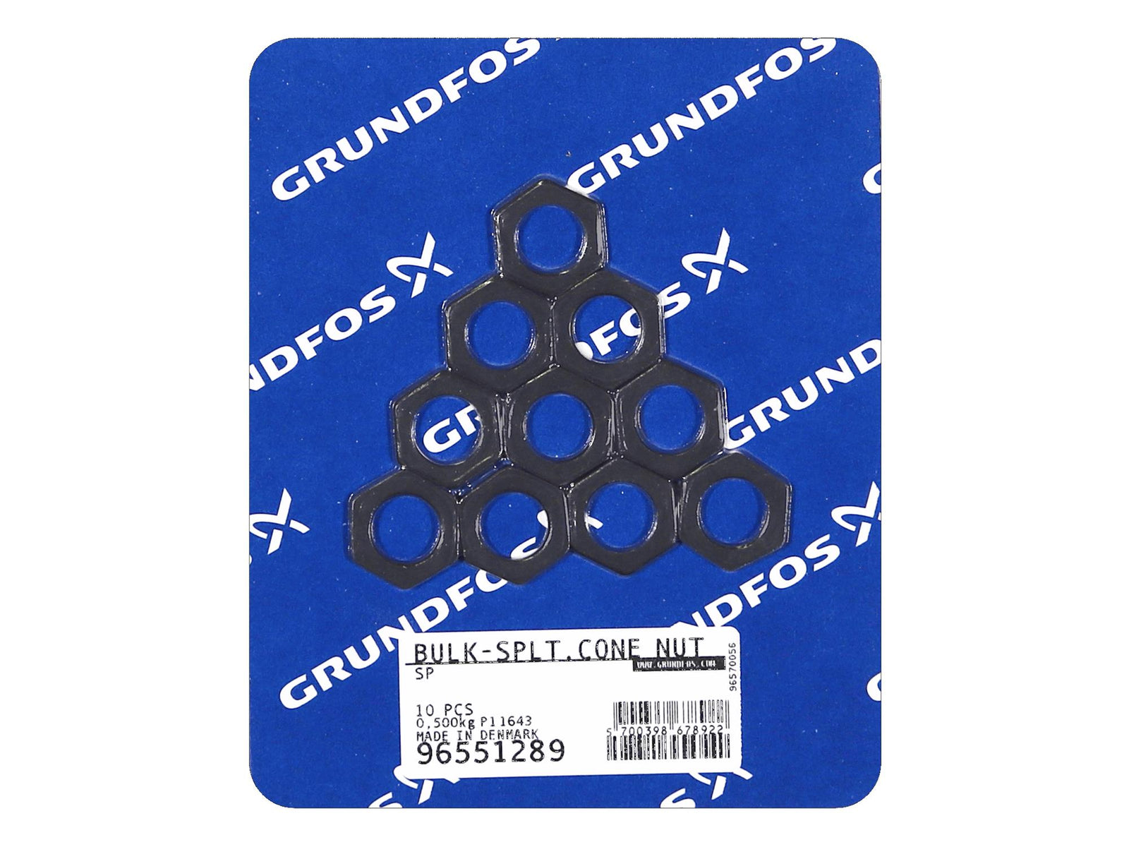Grundfos 96551289, Bulk Pack Split Cone Nut