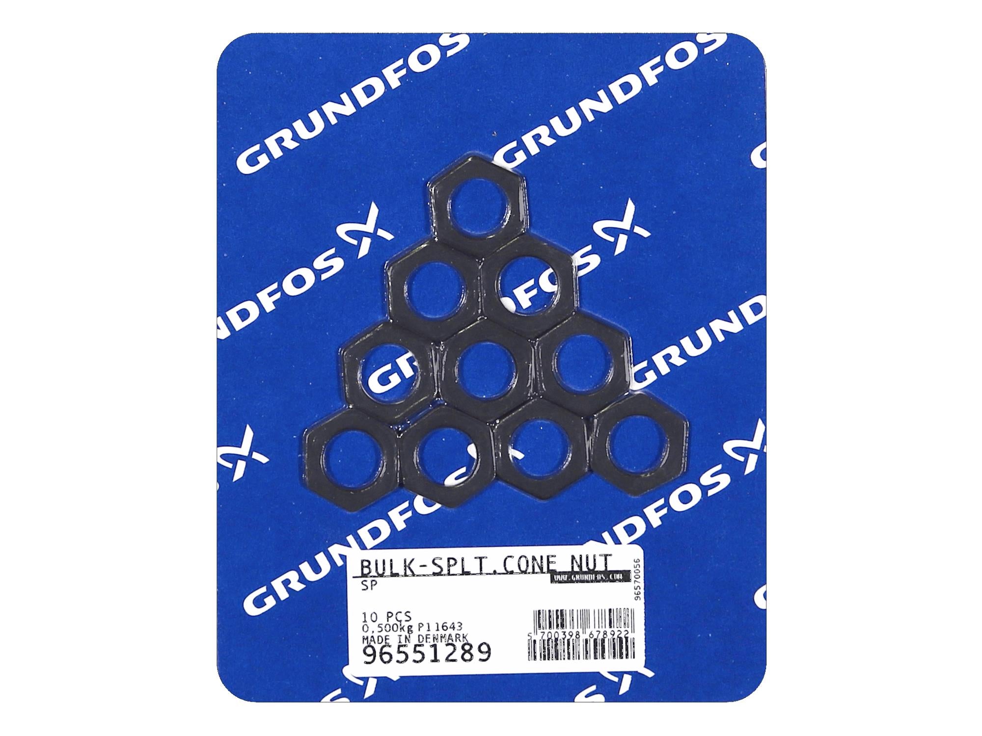 Grundfos 96551289, Bulk Pack Split Cone Nut