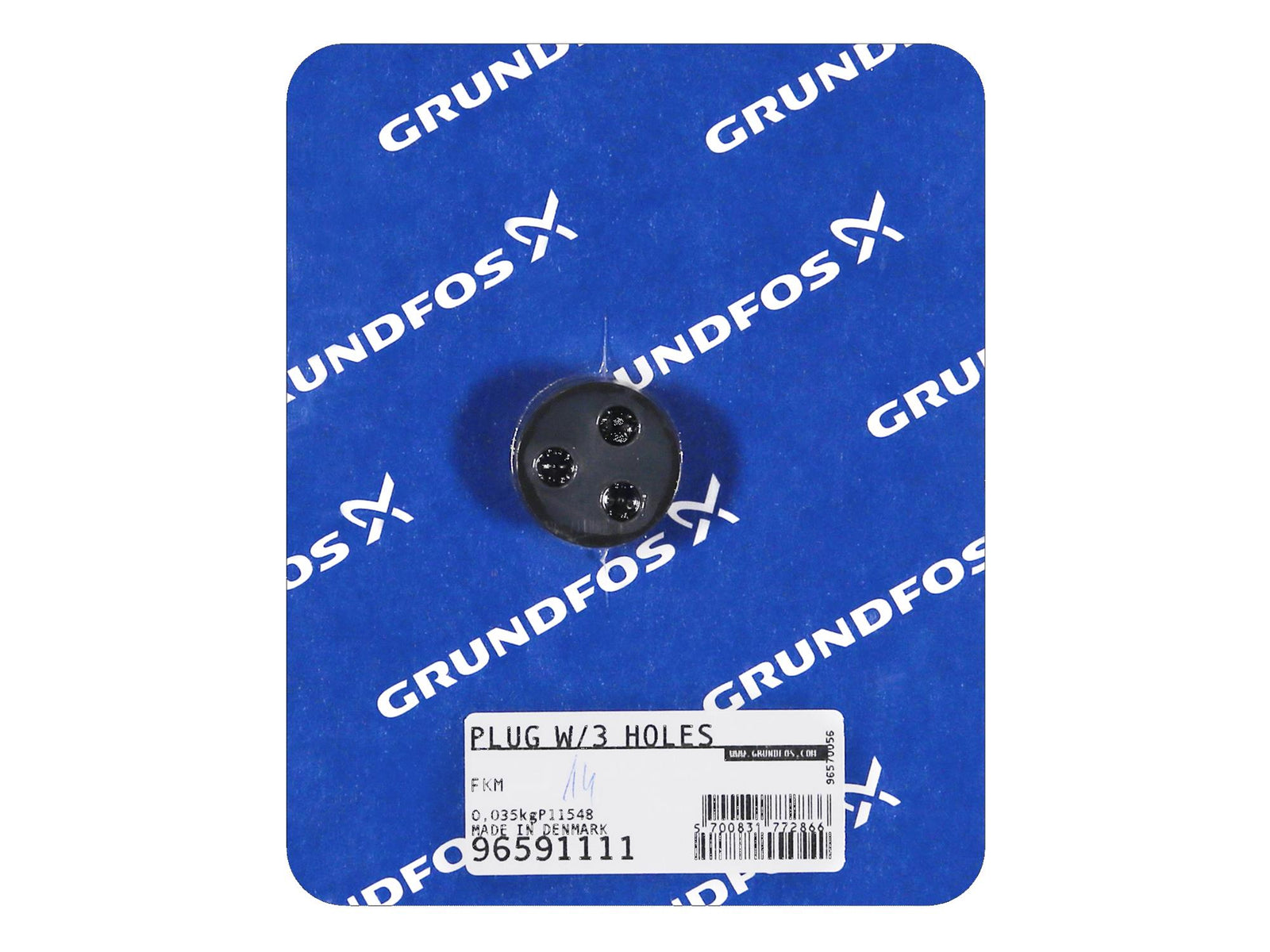 Grundfos 96591111, Kit Plug With 3 Holes FKM