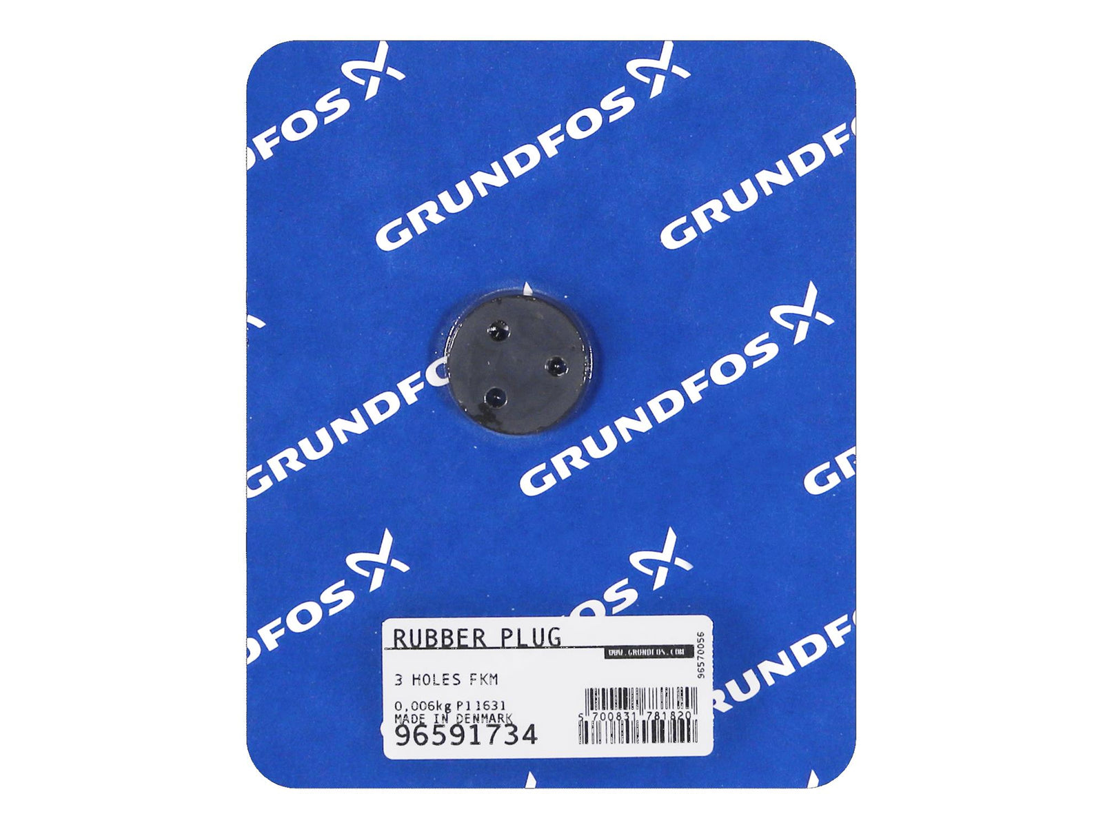 Grundfos 96591734, Rubber Plug 3 Holes FKM