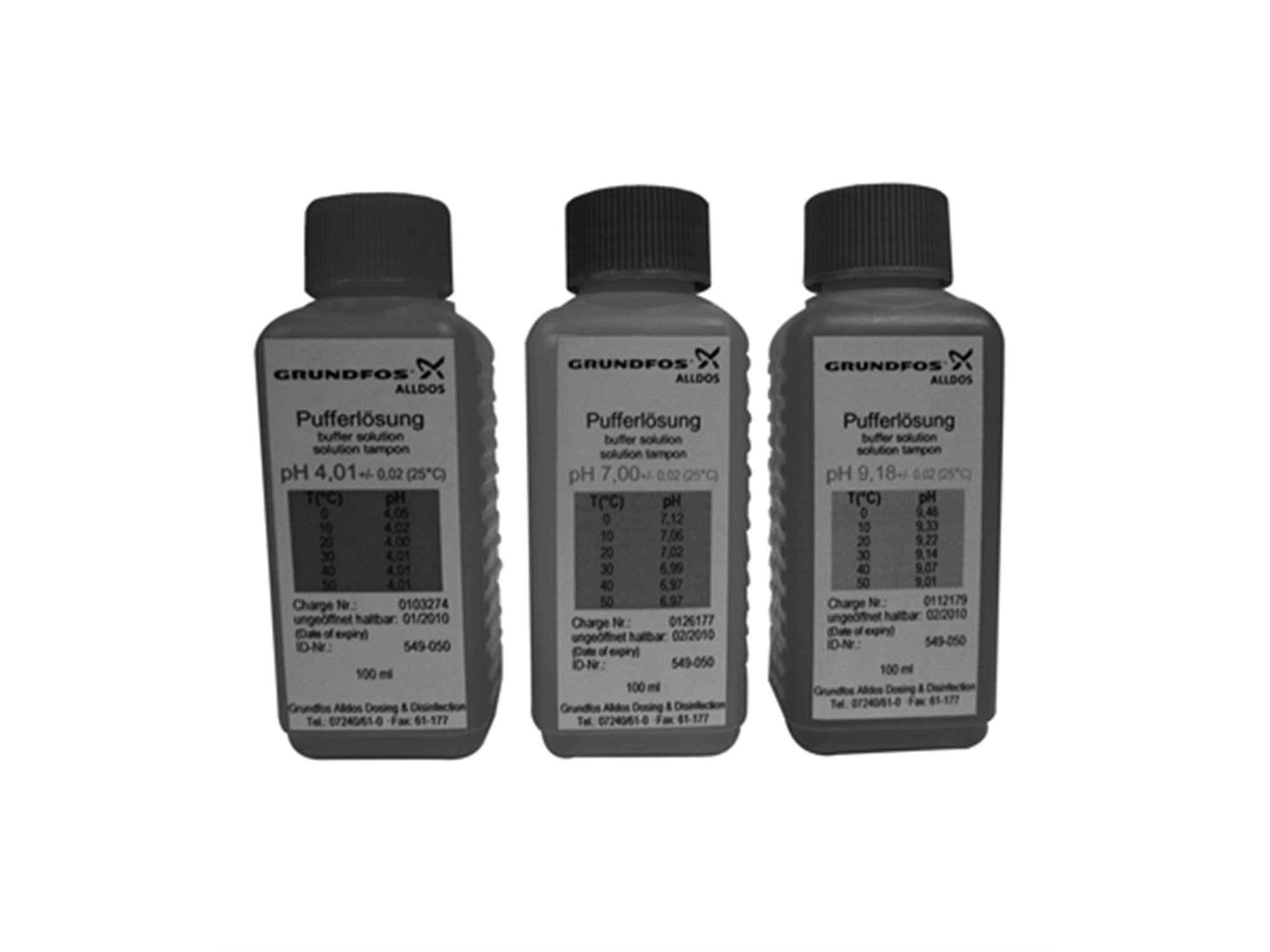 Grundfos 96609165, pH Buffer Solution, 3x100ml