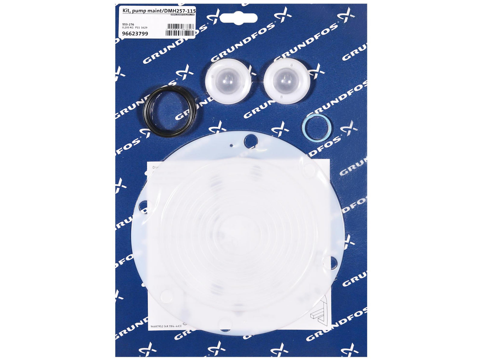 Grundfos 96623799, Maintenance Kit for Pump DMH257-1150 PVC V G