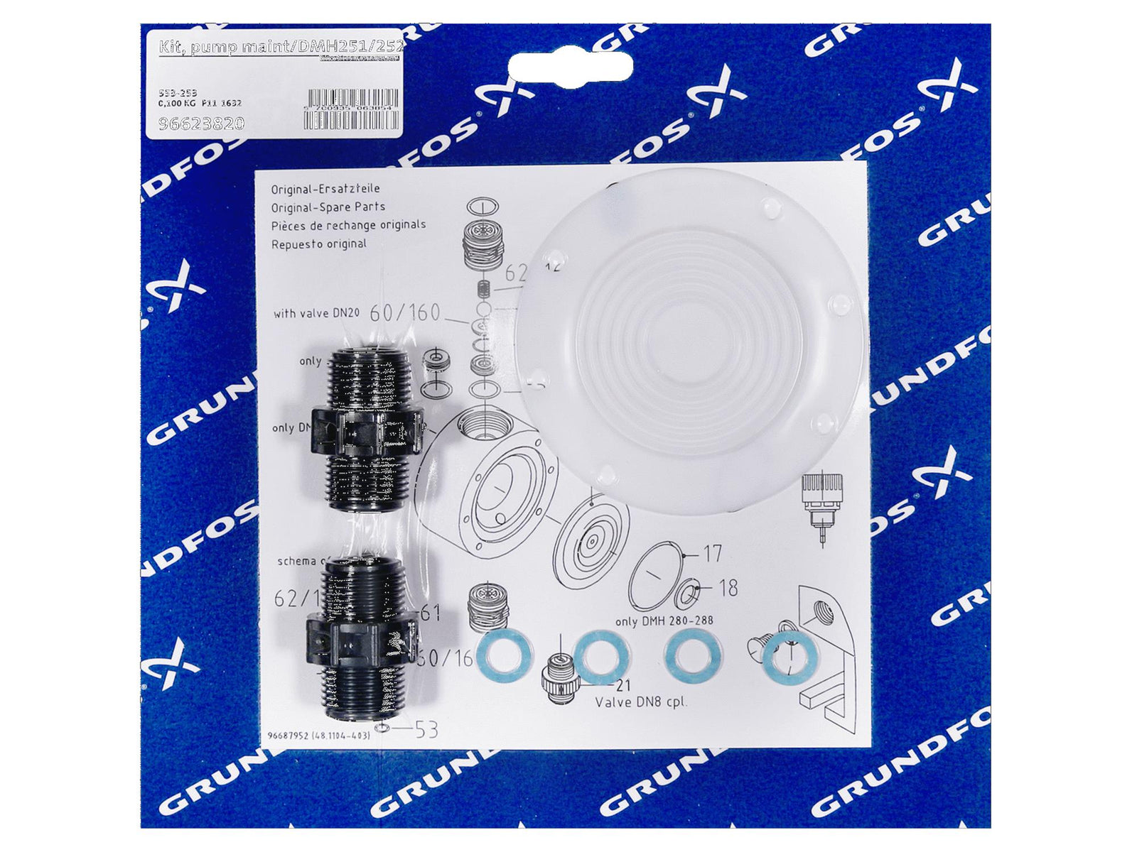 Grundfos 96623820, Maintenance Kit for Pump DMH251/252 PVC V G