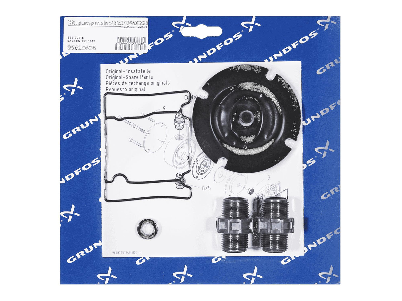 Grundfos 96625626, Maintenance Kit for Pump DMX221-50 PVC E T