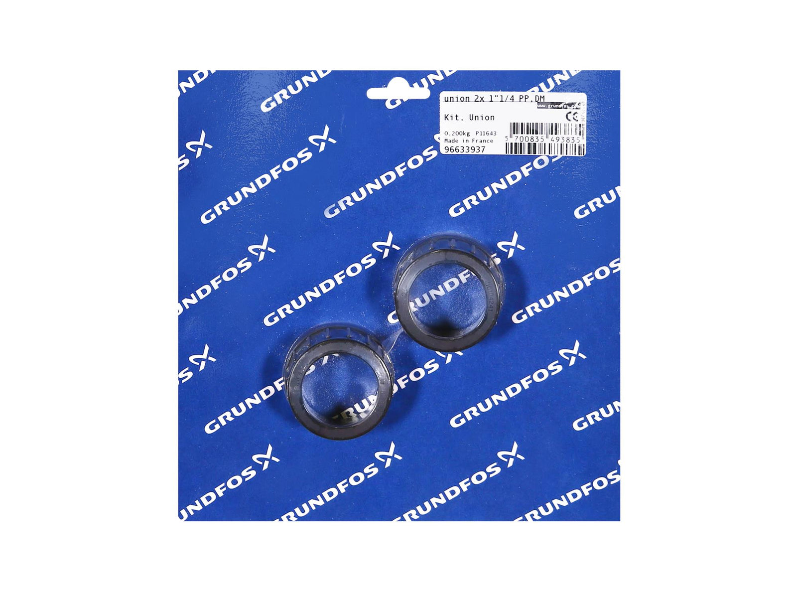 Grundfos 96633937, Union Kit 2x 1"1/4 PP DME3