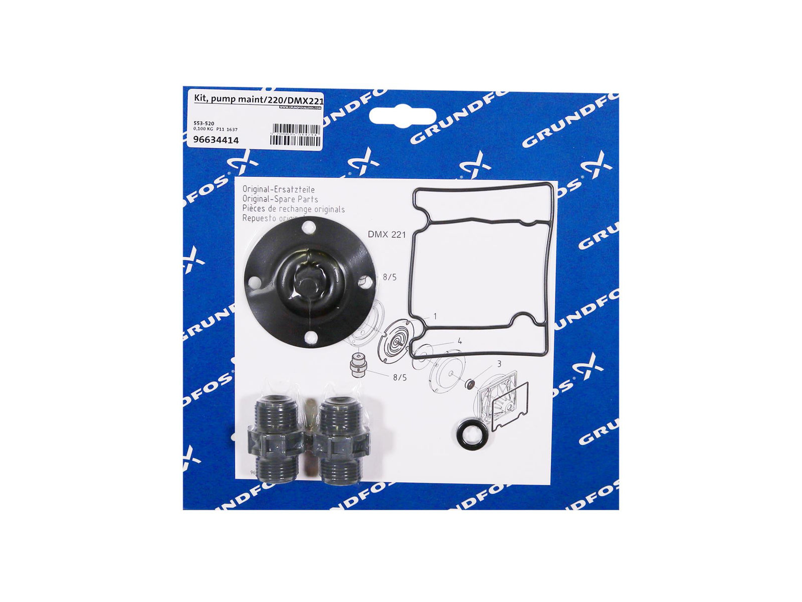 Grundfos 96634414, Maintenance Kit for Pump 220 DMX221-16 PVC V G